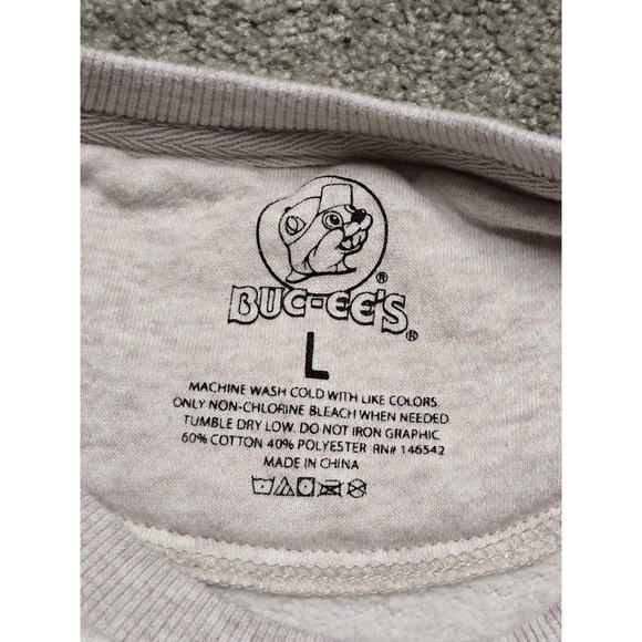 Buc-ees Aztec Tunic Pullover‎ Sweatshirt Soft Womens Large Beige - Picture 4 of 12